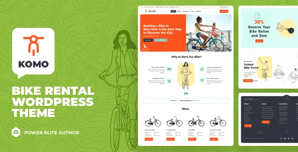 Komo – Bike Rental Shop WordPress Theme